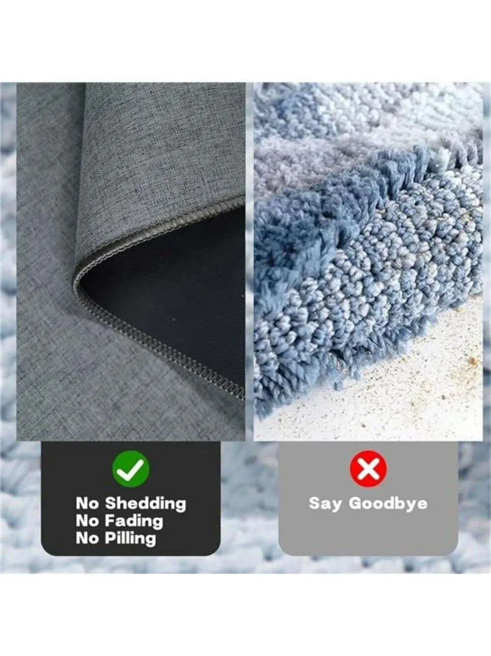 Gray Bathroom Rug Thin Low Profile Bath Mat Non Slip Absorbent Washable Door Car